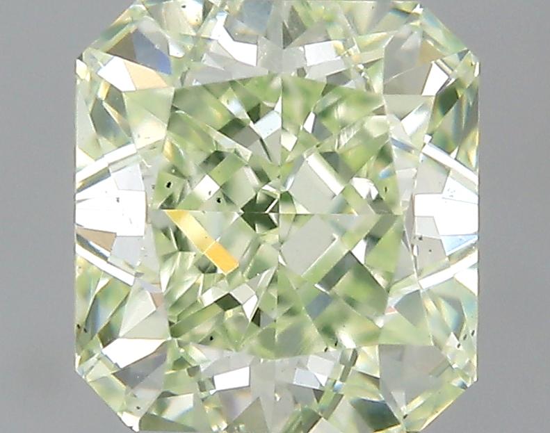 GIA 0.84 Fancy Light Yellow Green-VS2 Radiant Diamond