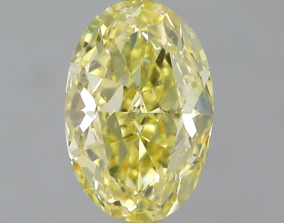 GIA 0.54 Fancy Yellow-SI1 Oval Diamond