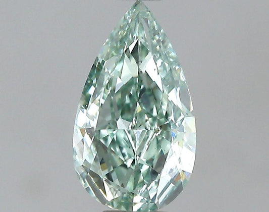 GIA 0.35 Fancy Intense Green-VS2 Pear Diamond
