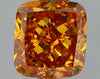 GIA 0.45 Fancy Deep Yellowish Orange-SI1 Cushion Diamond