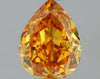 GIA 0.72 Fancy Vivid Yellowish Orange-I1 Pear Diamond