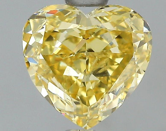 GIA 0.88 Fancy Intense Yellow-SI1 Heart Diamond