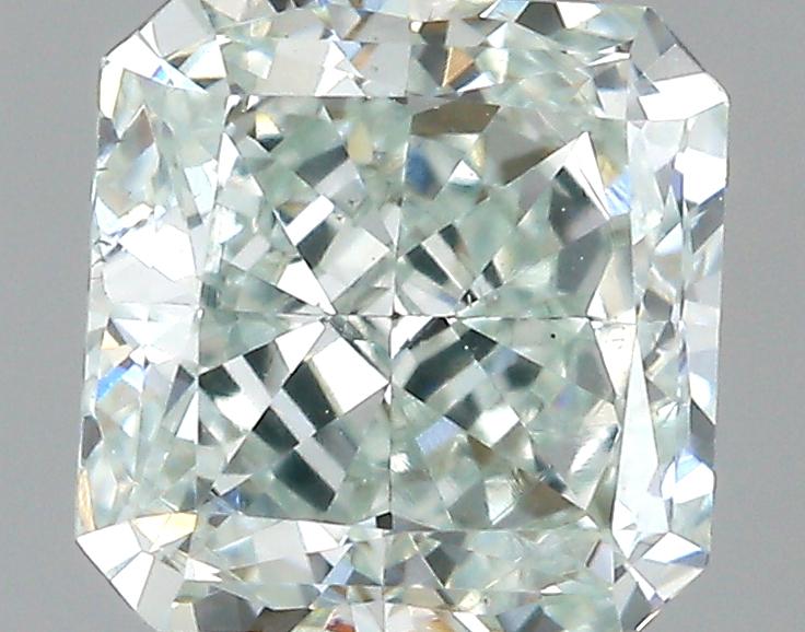 GIA 0.45 Fancy Light Bluish Green-SI1 Radiant Diamond