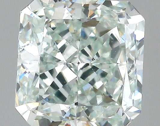 GIA 0.45 Fancy Light Bluish Green-SI1 Radiant Diamond