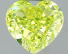 GIA 0.51 Fancy Intense Green Yellow-VS1 Heart Diamond