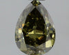 GIA 0.42 Fancy Dark Gray-Yellowish Green-SI1 Pear Diamond