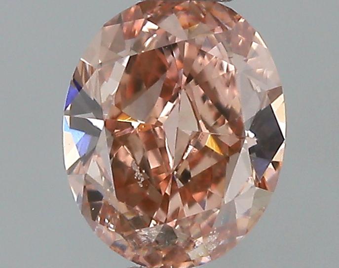 GIA 0.27 Fancy Orangy Pink-SI1 Oval Diamond