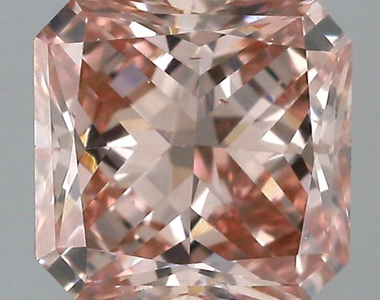 GIA 0.31 Fancy Orangy Pink-SI1 Radiant Diamond