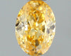 GIA 0.34 Fancy Intense Orange Yellow-SI1 Oval Diamond