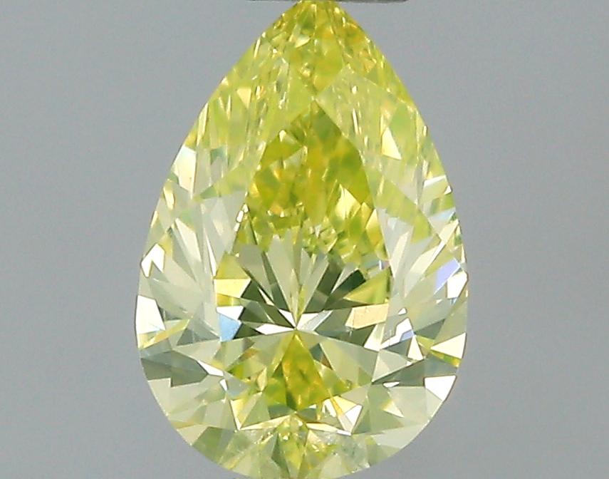 GIA 0.25 Fancy Intense Greenish Yellow-VS1 Pear Diamond
