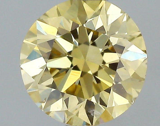 GIA 0.41 Fancy Yellow-VS2 Round Diamond