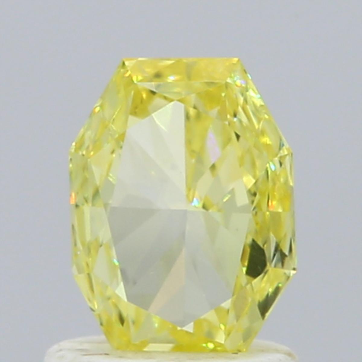 GIA 0.86 Fancy Intense Yellow-VS2 Octagonal Diamond