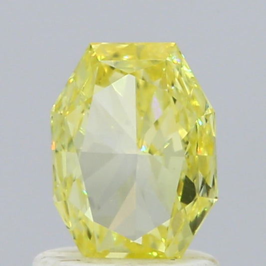 GIA 0.86 Fancy Intense Yellow-VS2 Octagonal Diamond