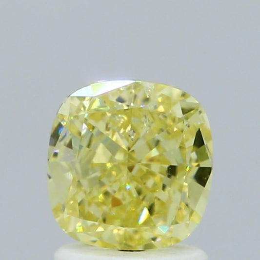 GIA 1.53 Fancy Yellow-SI2 Cushion Diamond