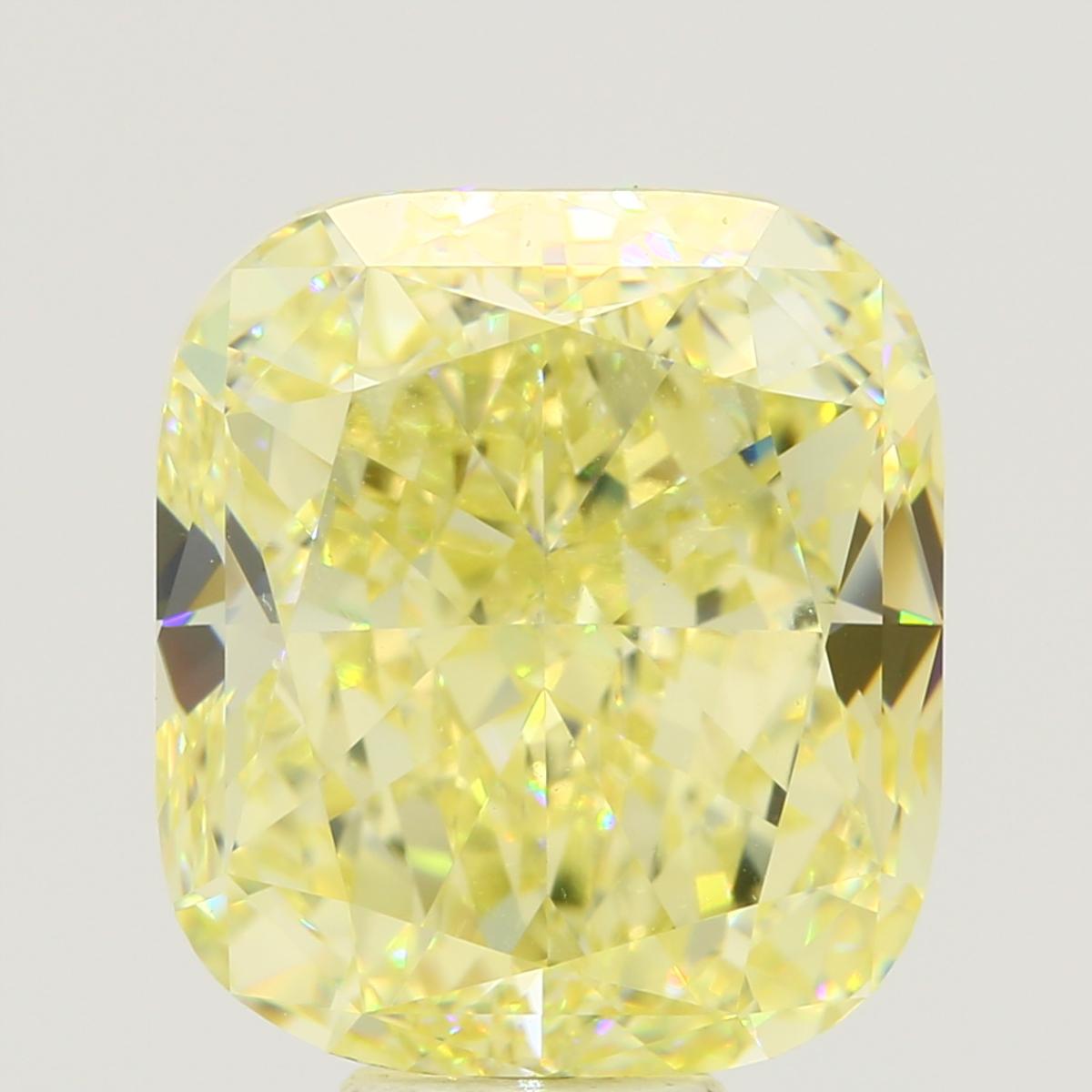 GIA 12.45 Fancy Yellow-VS1 Cushion Diamond