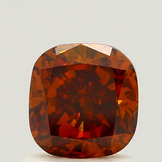GIA 1.05 Fancy Deep Brownish Orange-SI2 Cushion Diamond