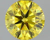 GIA 0.33 Fancy Vivid Yellow-I1 Round Diamond
