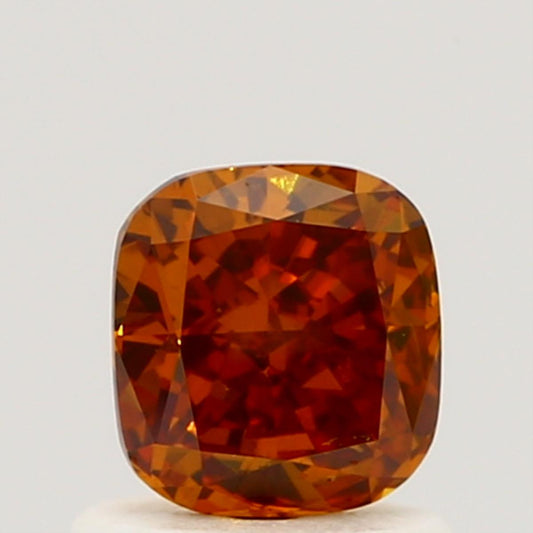 GIA 0.75 Fancy Deep Brownish Orange-SI2 Cushion Diamond