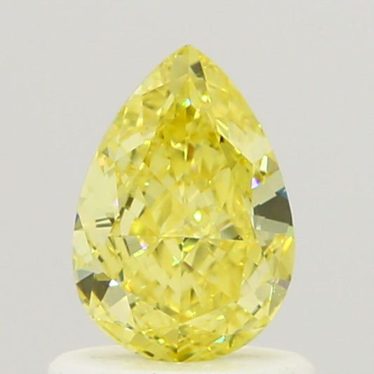GIA 0.72 Fancy Intense Yellow-VS2 Pear Diamond