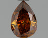 GIA 0.74 Fancy Deep Brown Orange-VS2 Pear Diamond