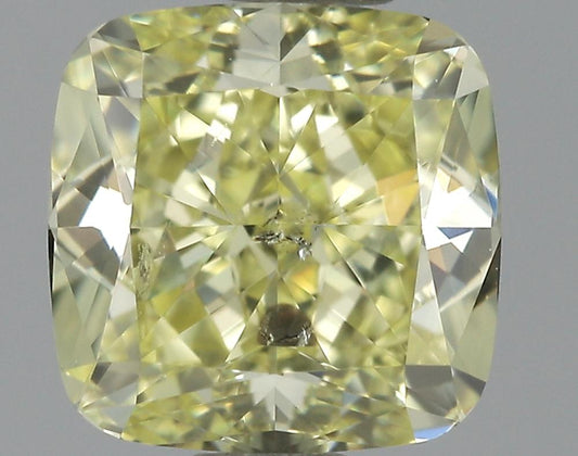 GIA 1.02 Fancy Yellow-I1 Cushion Diamond