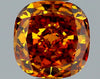 GIA 0.87 Fancy Deep Yellowish Orange-SI2 Cushion Diamond