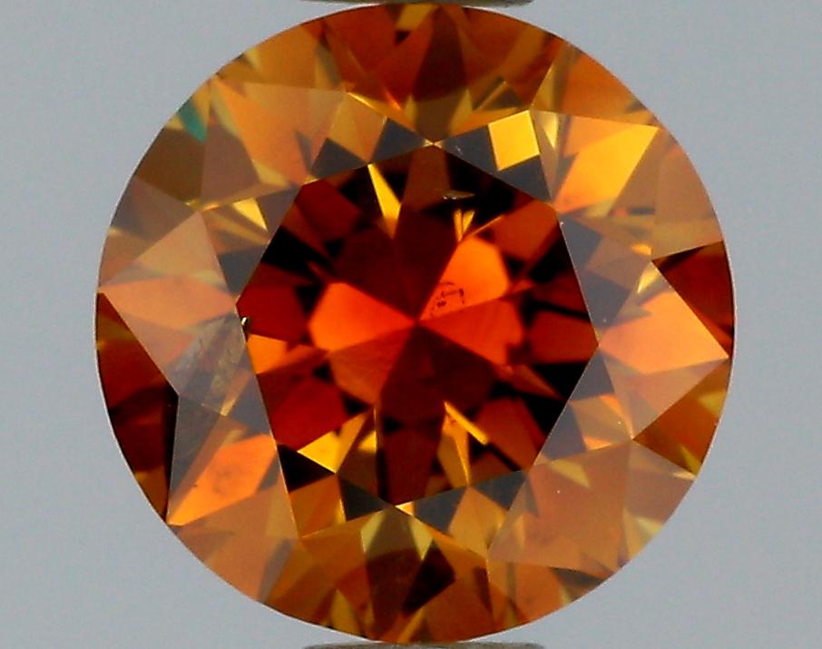 GIA 1.01 Fancy Deep Brownish Yellowish Orange-I1 Round Diamond