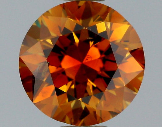 GIA 1.01 Fancy Deep Brownish Yellowish Orange-I1 Round Diamond