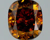 GIA 0.73 Fancy Dark Orangy Brown-I1 Cushion Diamond
