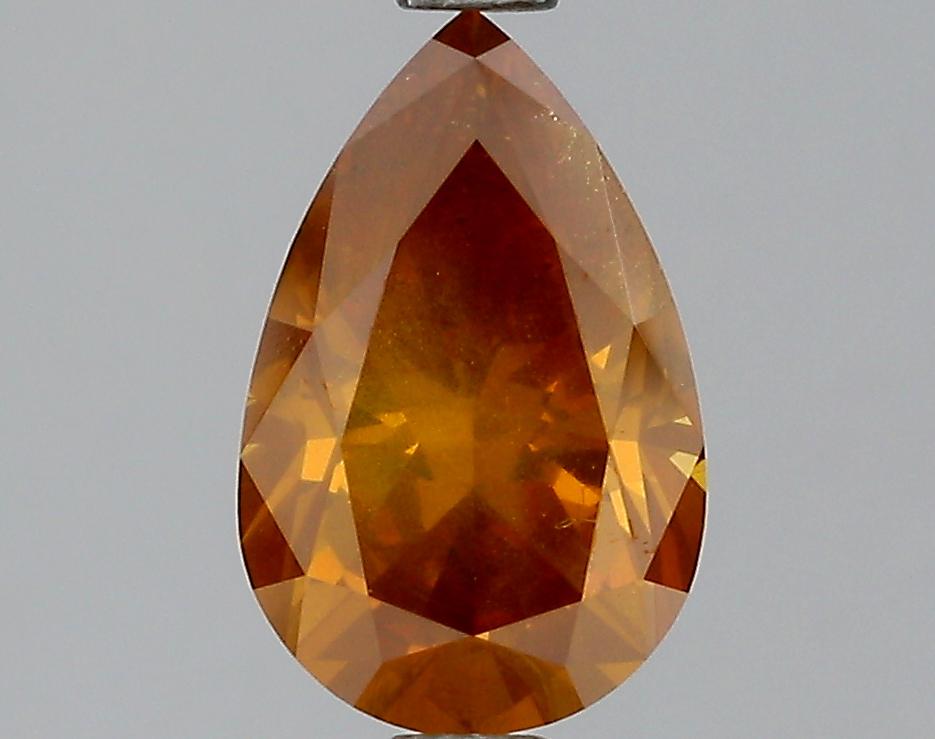 GIA 1.7 Fancy Deep Brownish Yellowish Orange-I1 Pear Diamond