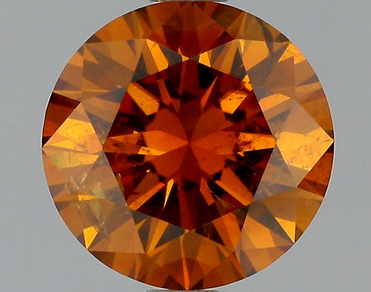 GIA 1.02 Fancy Deep Yellowish Orange-I2 Round Diamond