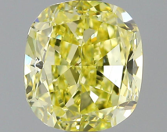 GIA 1.05 Fancy Yellow-VS2 Cushion Diamond