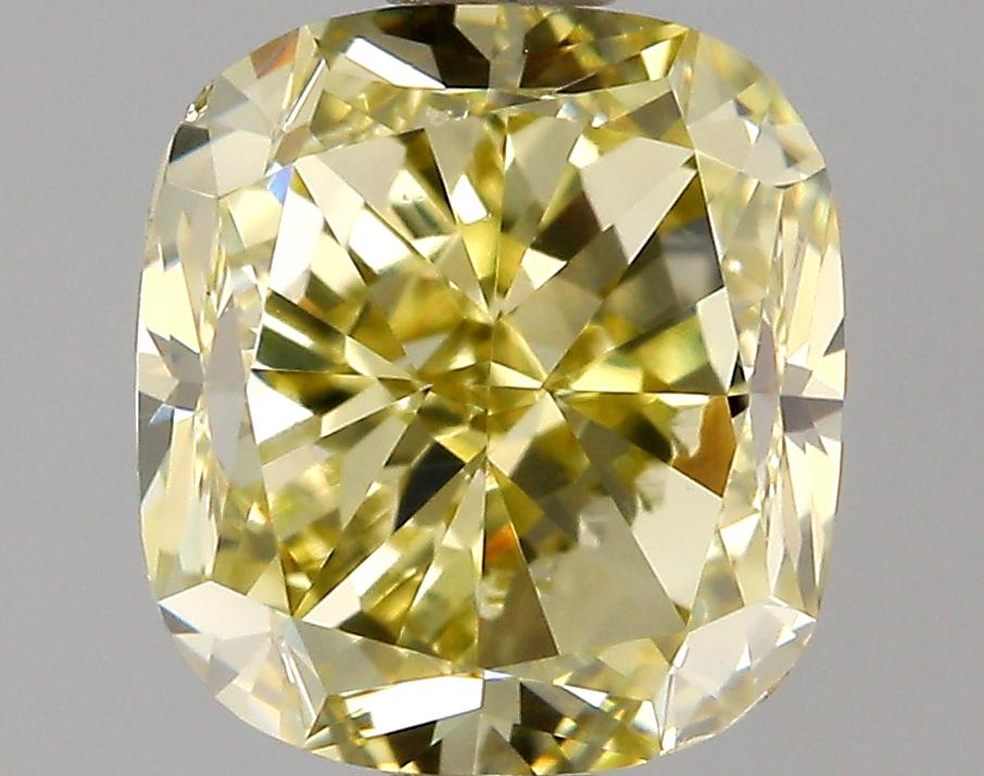GIA 1.21 Fancy Brownish Greenish Yellow-VS2 Cushion Diamond