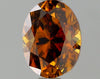 GIA 0.7 Fancy Dark Orangy Brown-I1 Oval Diamond