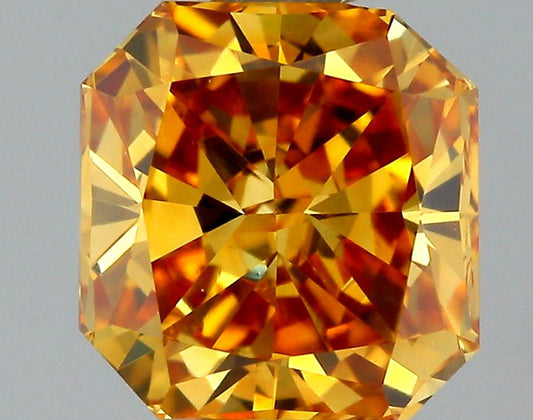 GIA 0.62 Fancy Deep Yellow Orange-SI1 Radiant Diamond