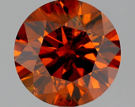 GIA 2.04 Fancy Deep Brownish Yellowish Orange-I2 Round Diamond