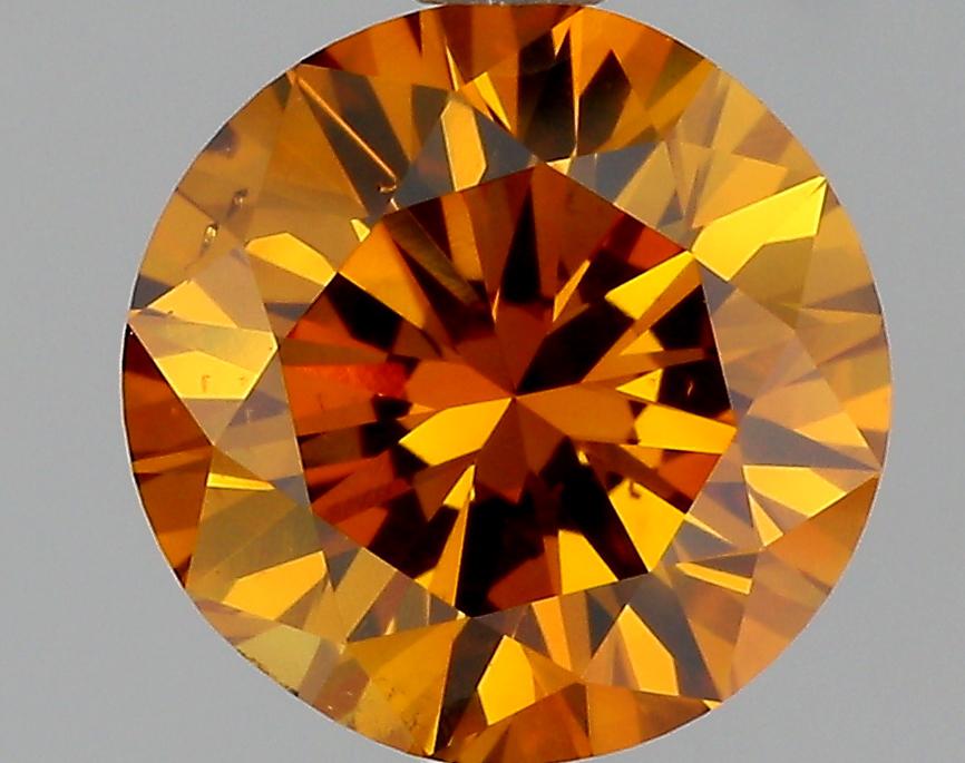 GIA 1.3 Fancy Deep Yellow Orange-SI1 Round Diamond