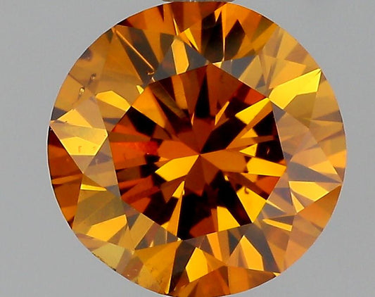 GIA 1.3 Fancy Deep Yellow Orange-SI1 Round Diamond