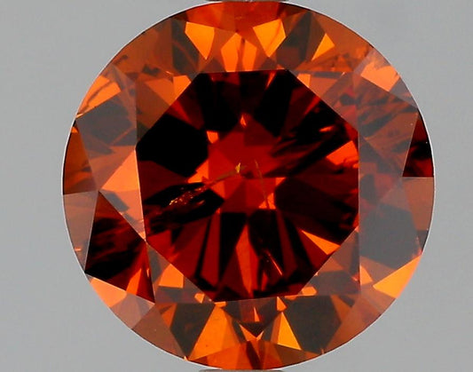 GIA 1.5 Fancy Deep Brown Orange-I2 Round Diamond