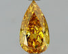 GIA 0.56 Fancy Deep Brownish Orangy Yellow-SI2 Pear Diamond