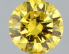 GIA 0.38 Fancy Vivid Yellow-I1 Round Diamond