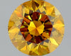 GIA 0.9 Fancy Deep Orange Yellow-VS2 Round Diamond
