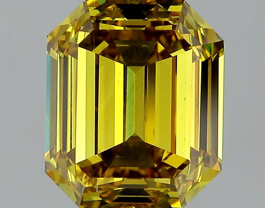 GIA 2.02 Fancy Deep Brownish Greenish Yellow-VS2 Emerald Diamond