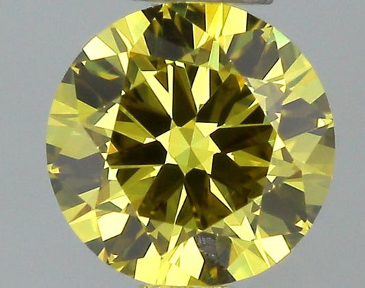 GIA 0.21 Fancy Vivid Yellow-VVS2 Round Diamond