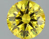 GIA 0.21 Fancy Vivid Yellow-VVS2 Round Diamond