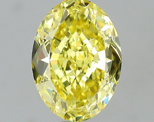 GIA 1.51 Fancy Intense Yellow-VS2 Oval Diamond