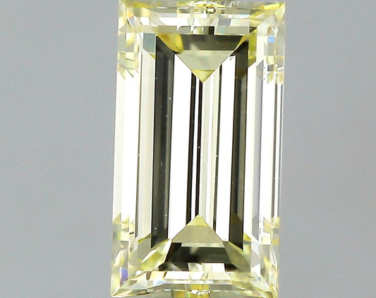 GIA 0.51 Fancy Light Yellow-VVS2 Emerald Diamond