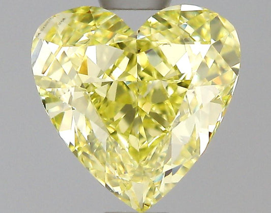 GIA 0.76 Fancy Yellow-VS2 Heart Diamond