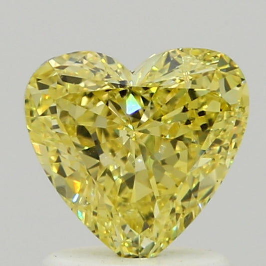 GIA 1.11 Fancy Intense Yellow-SI2 Heart Diamond