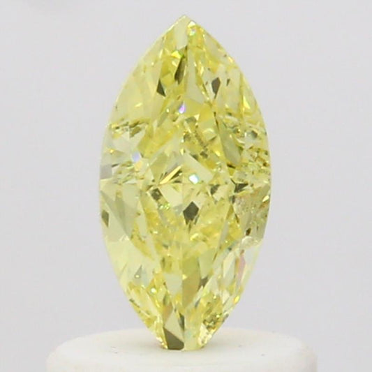 GIA 0.57 Fancy Yellow-SI1 Marquise Diamond